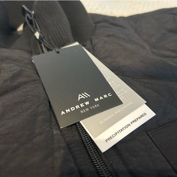NWT $275 Andrew Marc Floyd Quilted Bomber Jacket, Black, Men’s XL - Picture 7 of 13